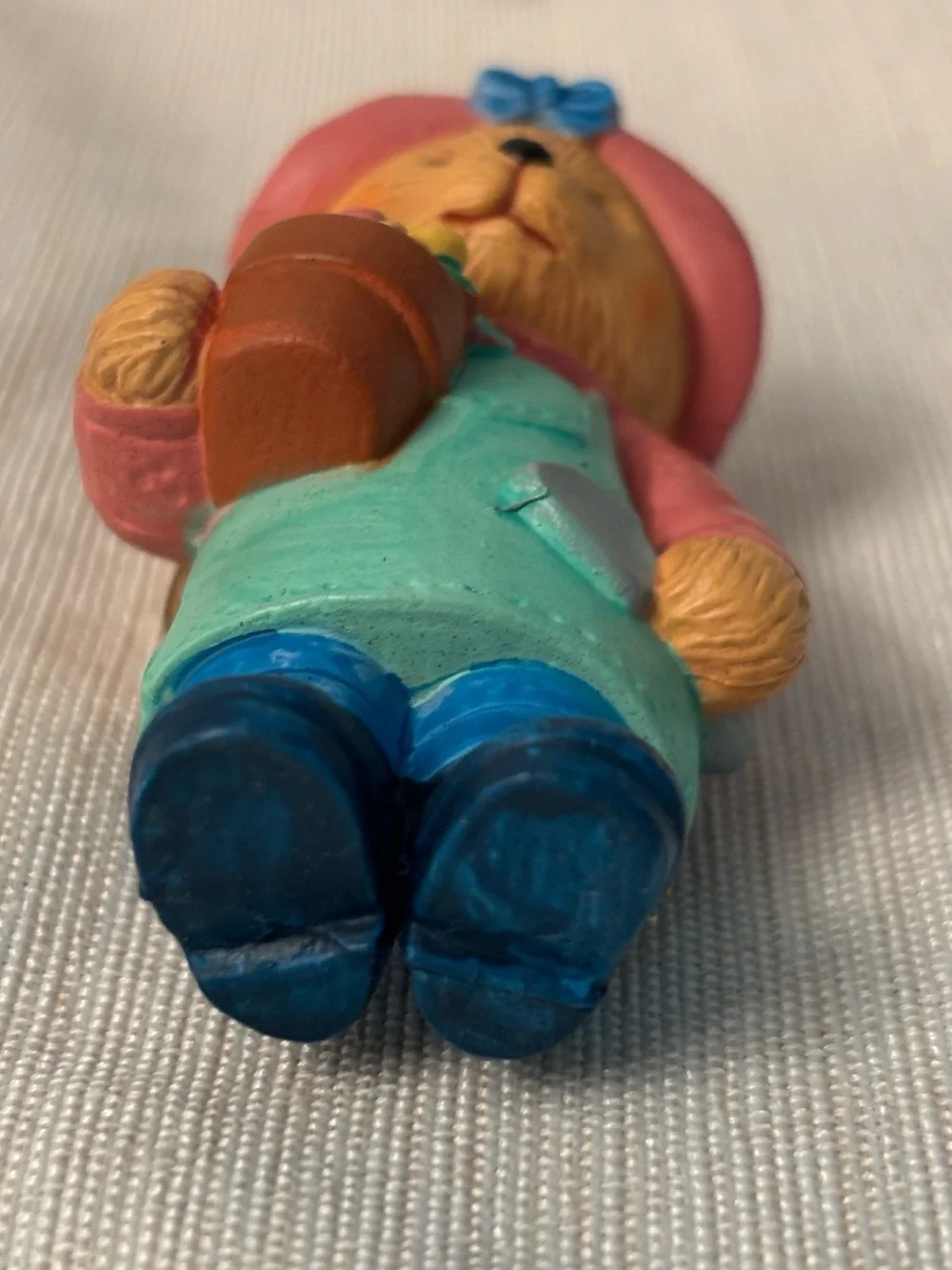 Miniature Gardener Bear Ornament.